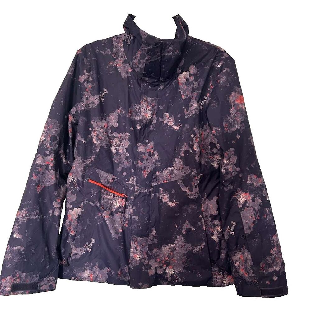 North Face Women Pro Project Ski Jacket 2 in 1 Purple Abstract Large Winter